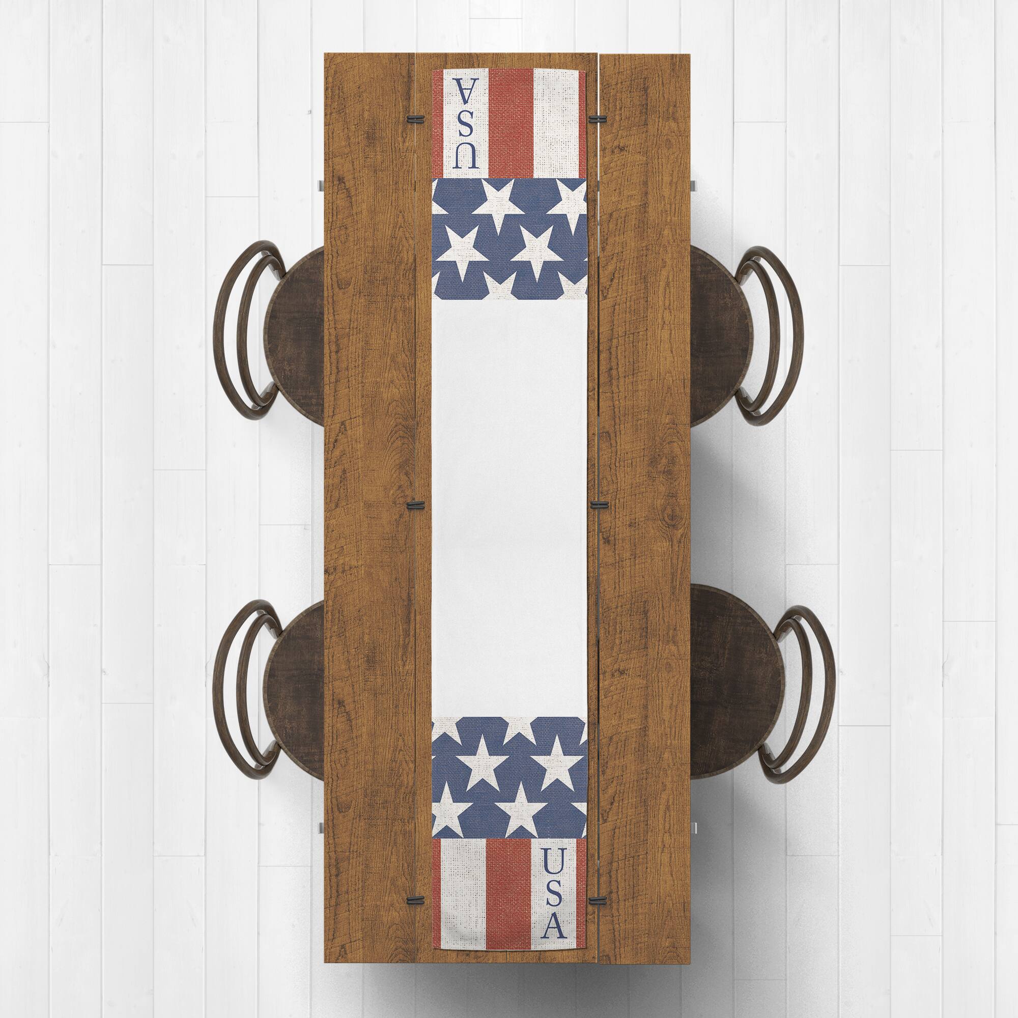 Designs Direct USA Flag Cotton Twill Runner
